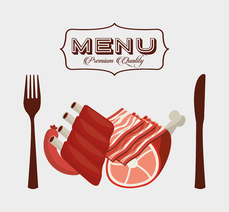 meat menu design, vector illustration eps10 graphicのイラスト素材