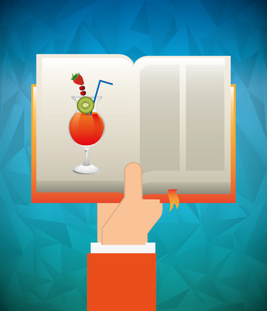 cocktail recipe book design, vector illustration eps10 graphicのイラスト素材