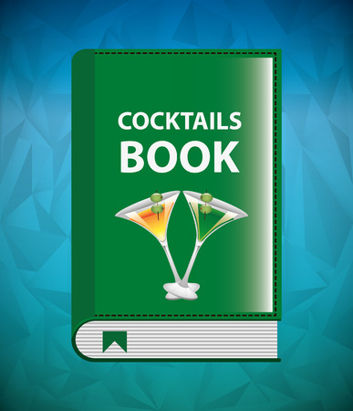 cocktail recipe book design, vector illustration eps10 graphicのイラスト素材