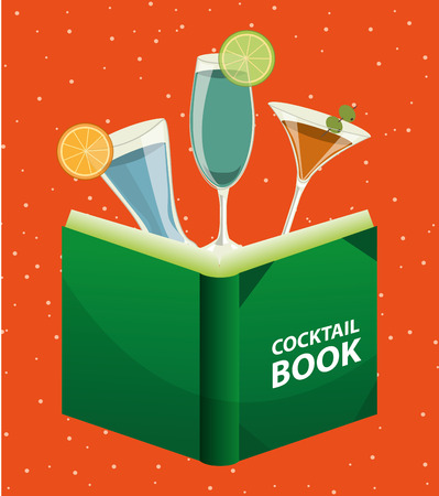 cocktail recipe book design, vector illustration eps10 graphicのイラスト素材