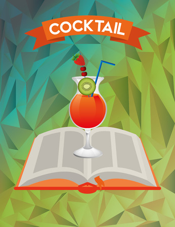 cocktail recipe book design, vector illustration eps10 graphicのイラスト素材