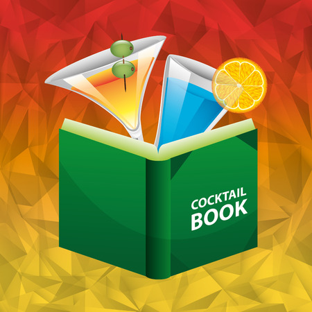 cocktail recipe book design, vector illustration eps10 graphicのイラスト素材