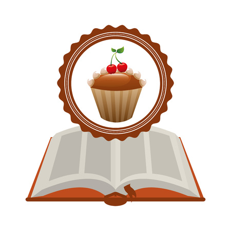 cupcake recipe book design, vector illustration eps10 graphicのイラスト素材