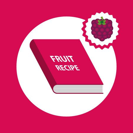 fruit recipe book design, vector illustration eps10 graphicのイラスト素材