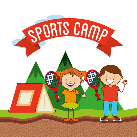 sports camp design, vector illustration eps10 graphicのイラスト素材