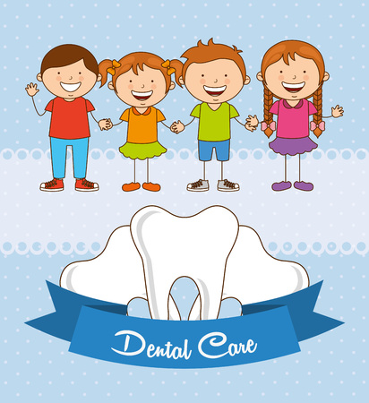 children dental care design, vector illustration eps10 graphicのイラスト素材