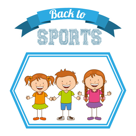 kids sports design, vector illustration eps10 graphicのイラスト素材
