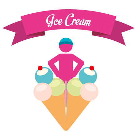 delicious ice cream design, vector illustration eps10 graphicのイラスト素材