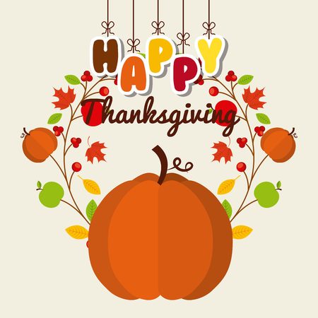 happy thanksgiving design, vector illustration eps10 graphicのイラスト素材
