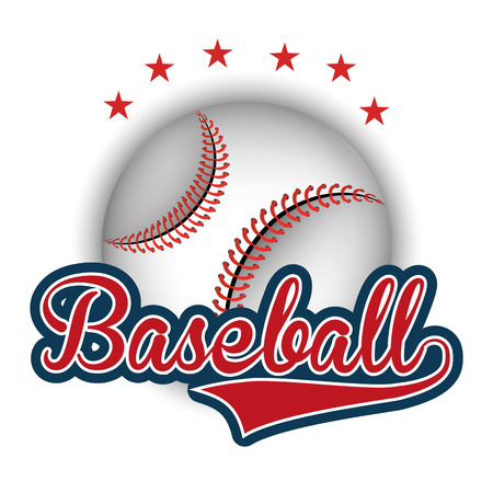 Baseball sport design over white background, vector illustration eps10.のイラスト素材