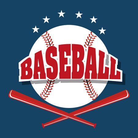 Baseball sport design over blue background, vector illustration eps10.のイラスト素材