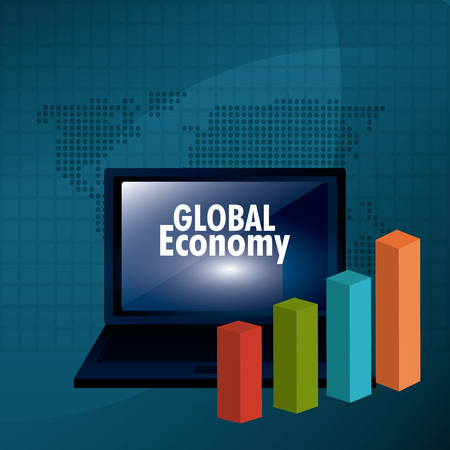Global economy, business and money design, vector illustrationのイラスト素材