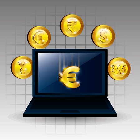 Global economy, business and money design, vector illustrationのイラスト素材