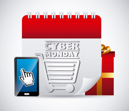 cyber monday design, vector illustration eps10 graphicのイラスト素材