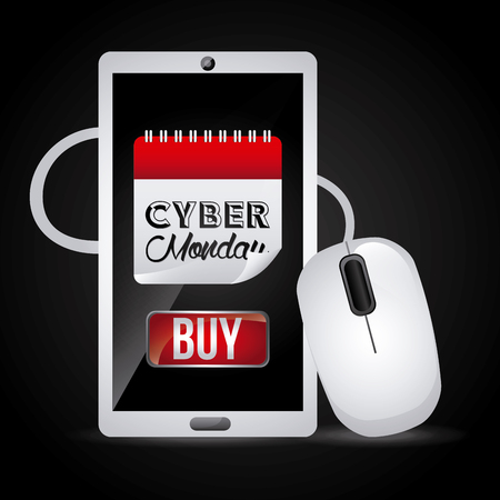 cyber monday design, vector illustration eps10 graphicのイラスト素材