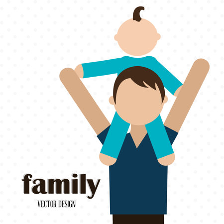Family and home design, vector illustration eps 10のイラスト素材
