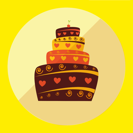 Happy birthday colorful card design, vector illustration.のイラスト素材