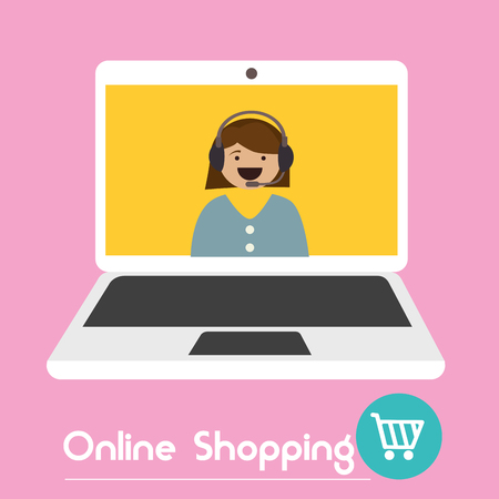 e-commerce shopping online design, vector illustration   graphicのイラスト素材