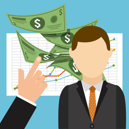 financial startup design, vector illustration  のイラスト素材
