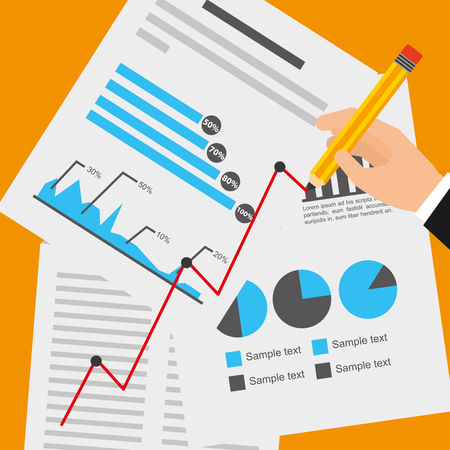 financial calculations design, vector のイラスト素材