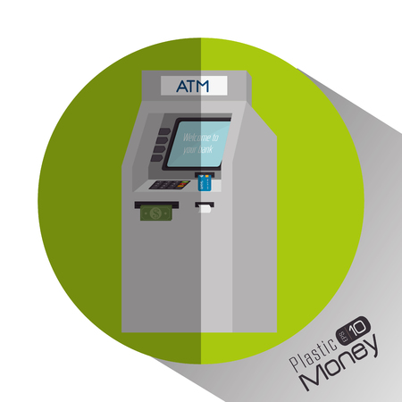 Plastic money and electronic payment design, vector illustration.のイラスト素材