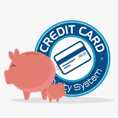 Plastic money and electronic payment design, vector illustration.のイラスト素材