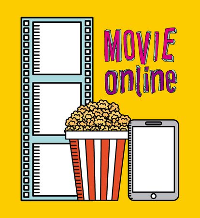 movie online design のイラスト素材