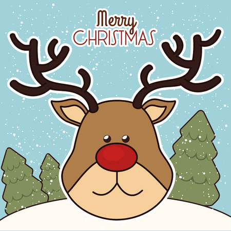 happy merry christmas design のイラスト素材