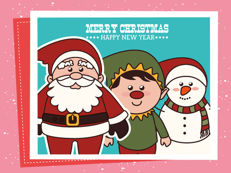happy merry christmas design のイラスト素材