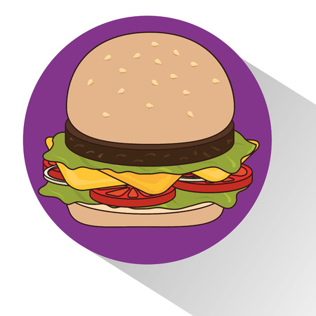 delicious fast food design のイラスト素材