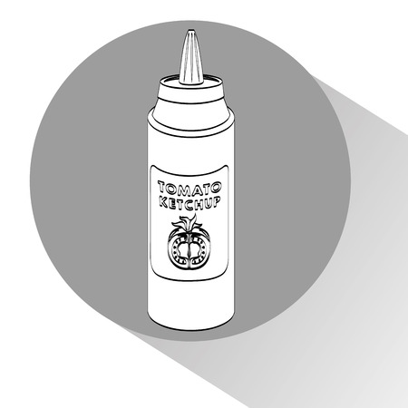 sauce bottle designのイラスト素材