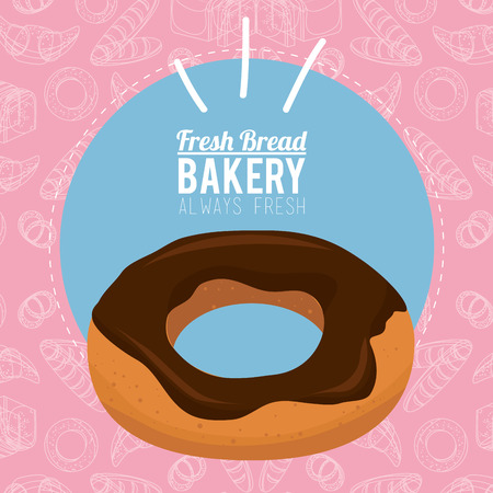 always fresh bakery products design, vector illustration eps10 graphicのイラスト素材