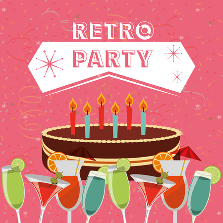 retro party design, vector illustration eps10 graphicのイラスト素材