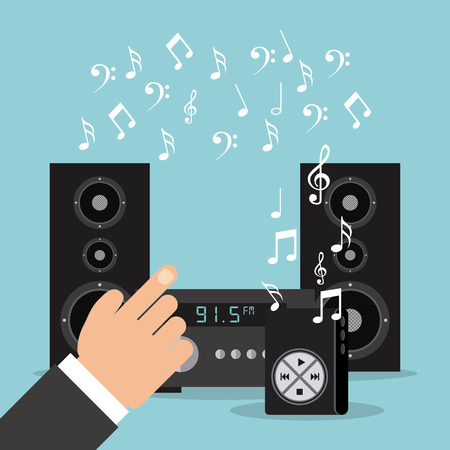 music lifestyle design, vector illustration eps10 graphicのイラスト素材