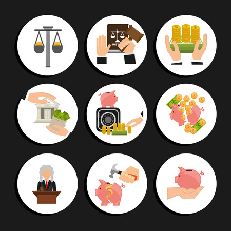 business set icons design, vector illustration eps10 graphicのイラスト素材