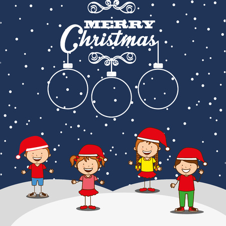 happy merry christmas design, vector illustration eps10 graphicのイラスト素材