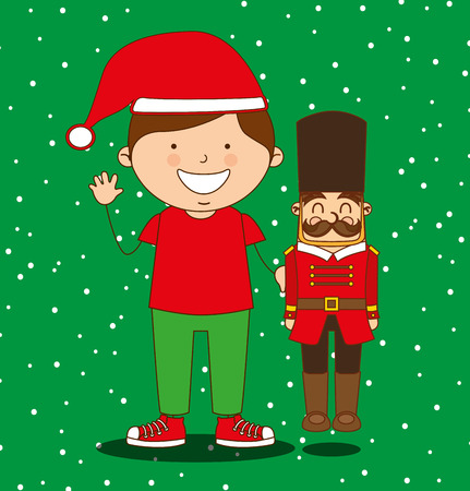 happy merry christmas design, vector illustration eps10 graphicのイラスト素材