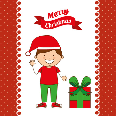 happy merry christmas design, vector illustration eps10 graphicのイラスト素材