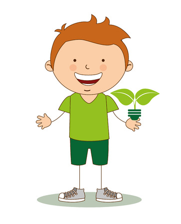 ecological kids design, vector illustration eps10 graphicのイラスト素材