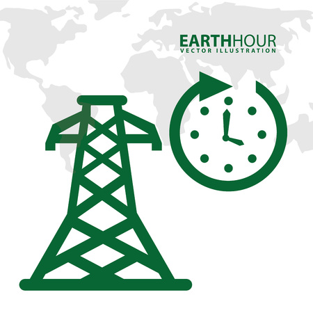 earth hour designのイラスト素材
