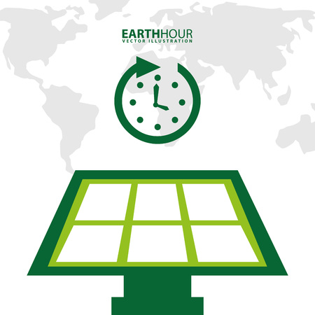 earth hour designのイラスト素材