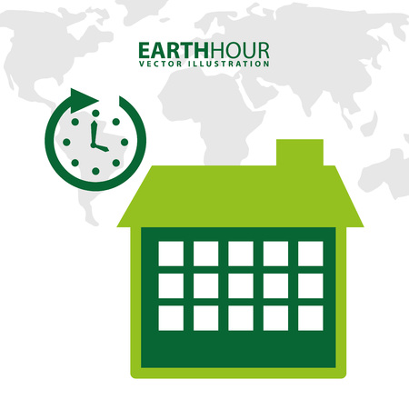 earth hour designのイラスト素材