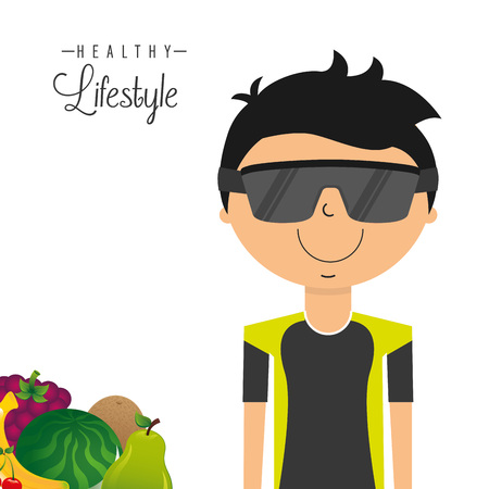 healthy lifestyle designのイラスト素材