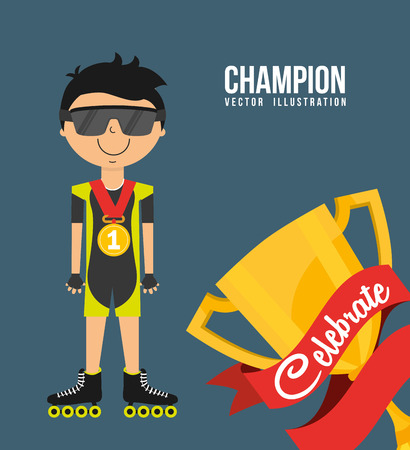 celebrate champion designのイラスト素材