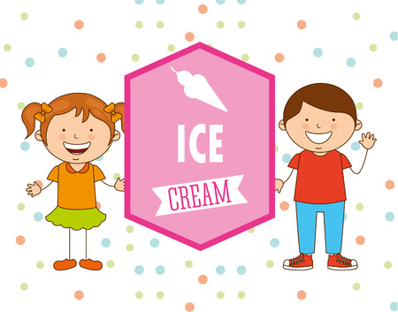 delicious ice cream designのイラスト素材