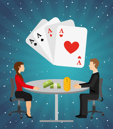 fun gambling concept designのイラスト素材