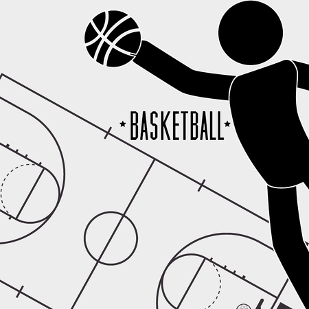 basketball sport design, vector illustration eps10 graphicのイラスト素材