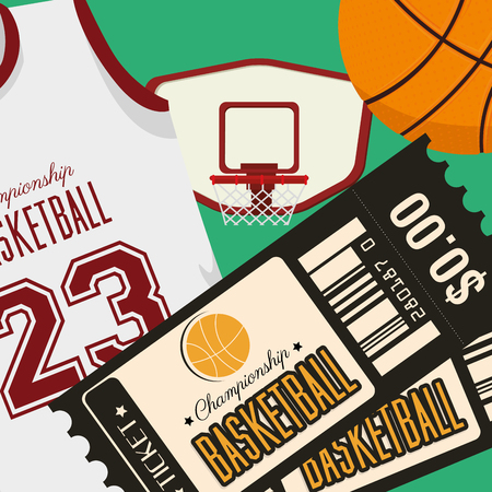 basketball sport design, vector illustration eps10 graphicのイラスト素材
