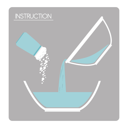 preparation instructions icon design, vector illustration eps10 graphicのイラスト素材
