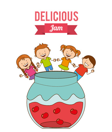 delicious jam design, vector illustration eps10 graphicのイラスト素材